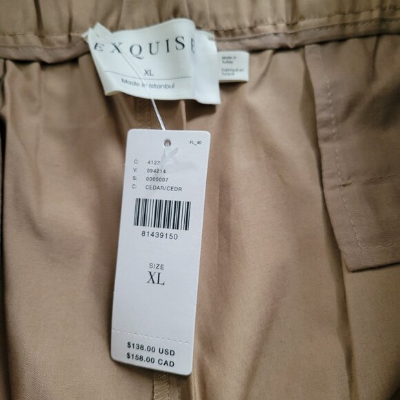 Anthropologie Exquise Barrel-Leg Chino Pants Cedar Size XL - Picture 8 of 12